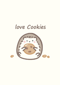 Relax Hedgehog and Cookies -beige-