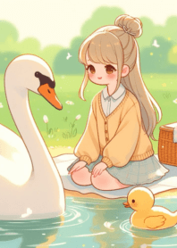 duck cute picnic 89