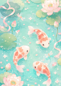 Lucky Lotus and Koi 005!