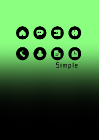 simple theme green and black