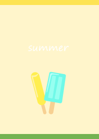 Cold popsicles on yellow