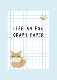 TIBETAN FOX GRAPH PAPER-LIGHT BLUE-YEL