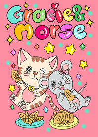 Gracie and Morse Cute mouse and cat