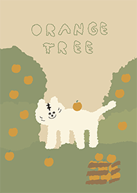one tiger in the orange garden