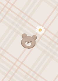 Bear, Daisy and Plaid brown03_2