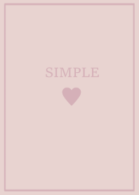 SIMPLE HEART =rosepurple beige=