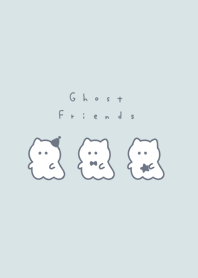 Neko ghost(line)/light blue wh