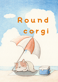 Round-corgi and the sea