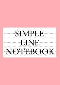 SIMPLE LINE NOTEBOOK-PINK RED