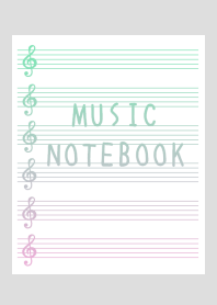 GRADIENT MUSIC NOTEBOOK-GREY