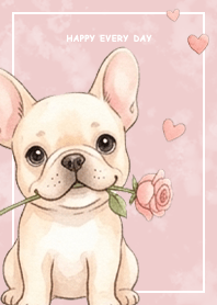 French Bulldog3/Marble/pink