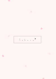 さくら。ピンクとライトベージュ