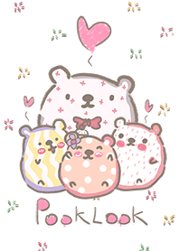 pooklook bears (white flowers)