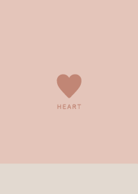 Beige Dull Peach Pink / Simple Heart