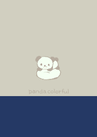 Panda colorful -- Beige & Blue
