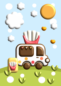 French fries truck 3D 2