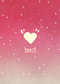 misty cat-starry sky Heart pink2