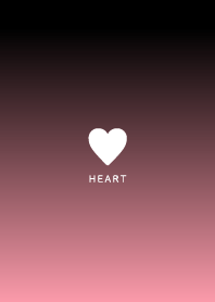 Simple Heart  Gradation--Black&Rose Pink