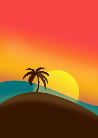 Paradise sunset beach 2