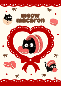 meow macaron with black cat :P