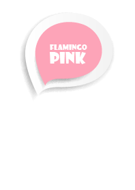 Flamingo Pink Button In White