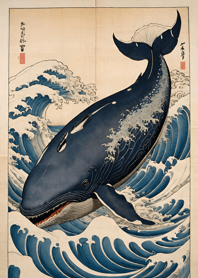 Ukiyo-e - Whale 7a4CCd