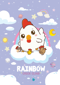 กุ๊กไก่ เมฆสายรุ้ง สีม่วง