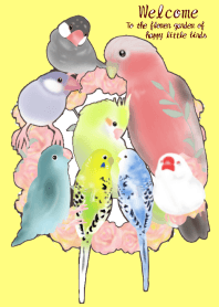 To the flower garden of happy littlebird