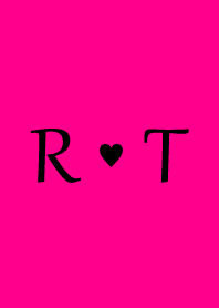 Initial "R & T" Vivid pink & black.