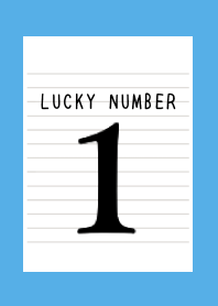 LUCKY NUMBER 1 NOTEBOOKj-BLUE