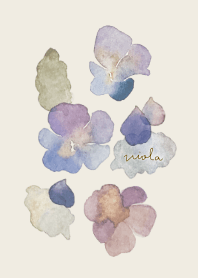 subdued color. Viola watercolor theme *