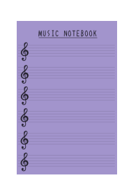 MUSIC COLOR NOTEBOOKj-DUSTY PURPLE-WHITE