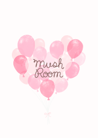 watercolor heart balloon mush