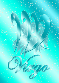 -Zodiac signs Virgo2-2 right blue-