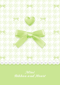 Mini Ribbon & Heart HT -  T Green 02