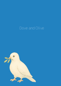 Dove & Olive on blue