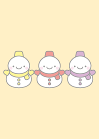 黄色赤紫:雪だるまトリオ着せかえ