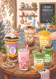 Cozy Boba Time.