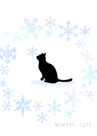 kucing kristal sederhana musim dingin