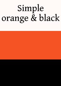 Simple orange & black.