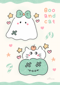 Boo and cat :) (green)