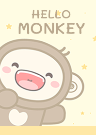 Monkey so cute on yellow!