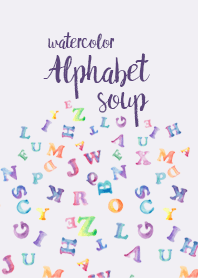 Watercolor Alphabet Soup