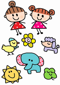 女の子たち　白