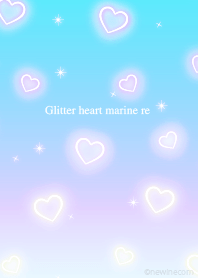 Glitter heart marine re