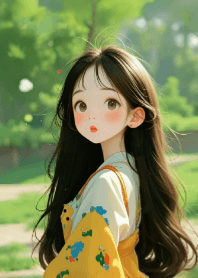 Cute Girl and Beautiful Nature V.17