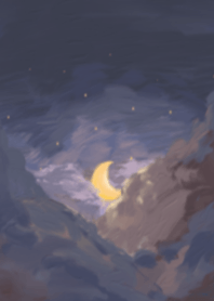 The night moon.