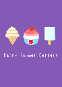 Happy Summer Dessert/PURPLE/YELLOW