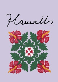 Hawaiian quilt purple