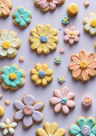 Flower shaped cookies 2